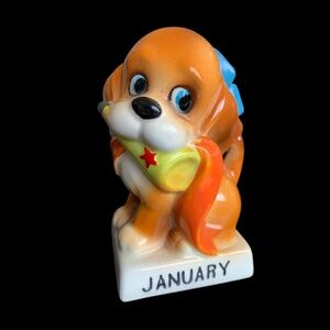 Vintage Norcrest Puppy of the Month January Figurine